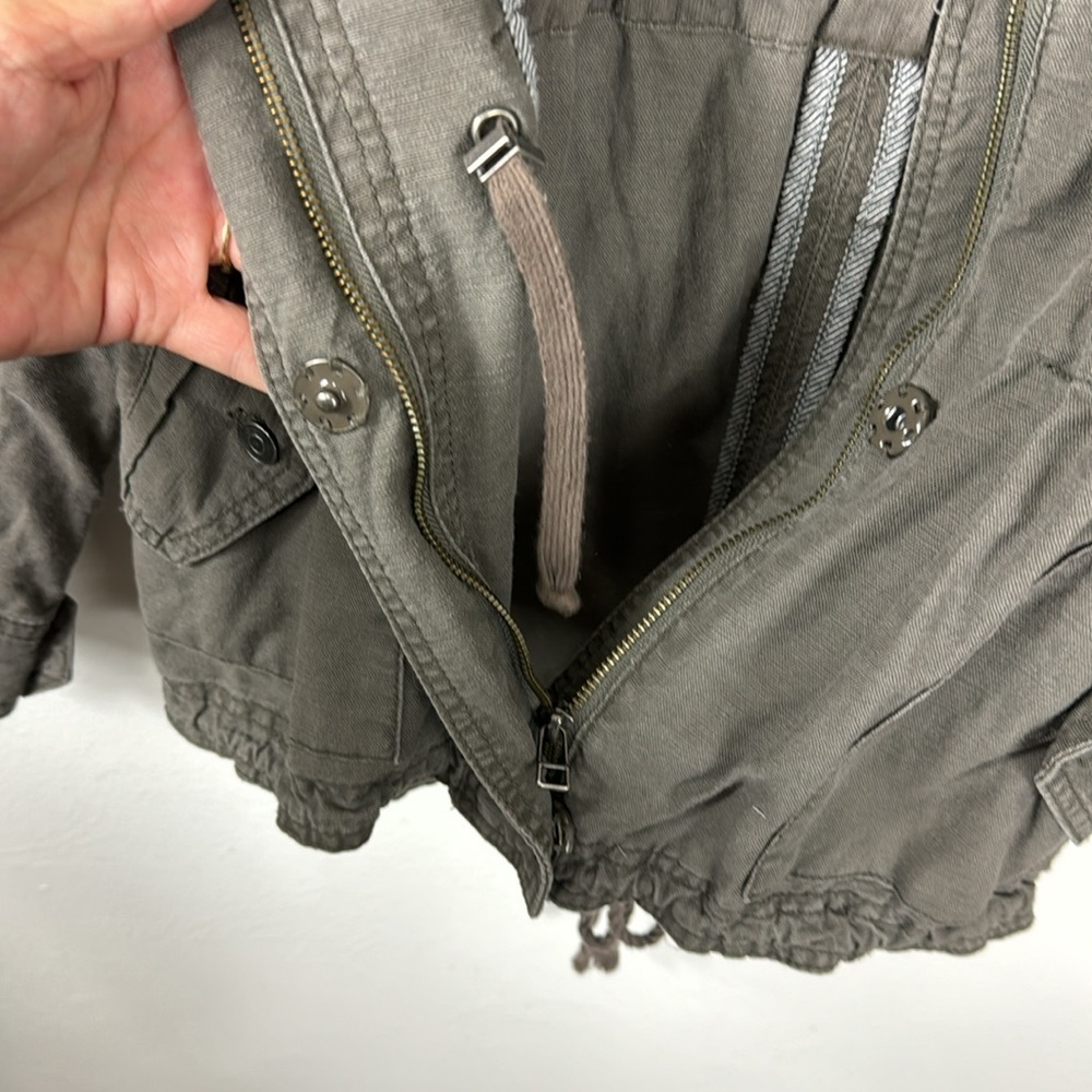 Anthropologie Hei Hei Military Field Utility Jacket Women S Olive Green Pockets - Picture 12 of 15